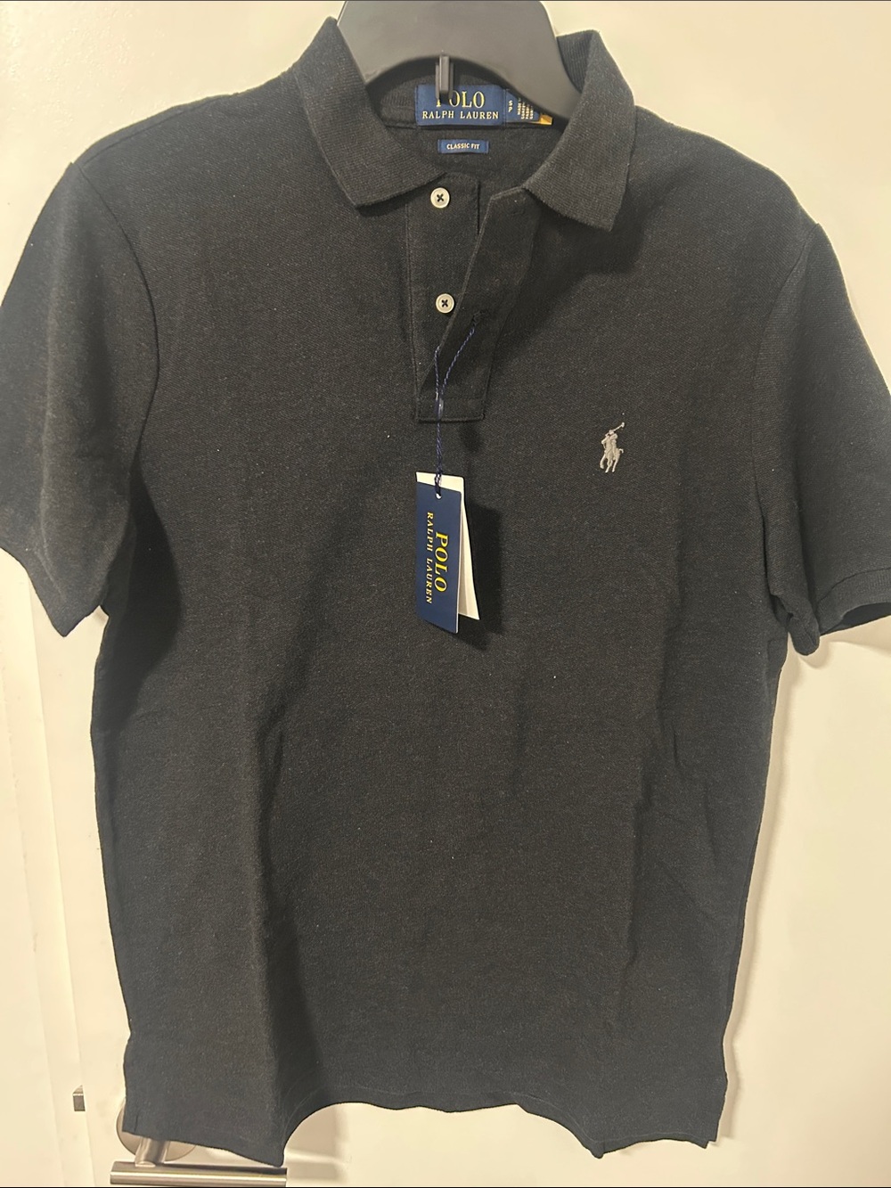 Polo by Ralph Lauren Men's Black Polo with Contrasting Pony